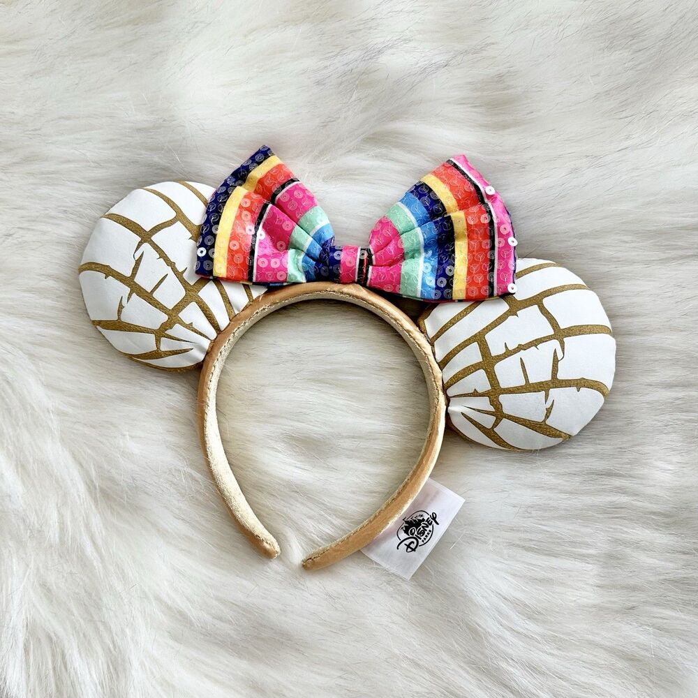 Disney Parks Minnie Mouse Ears Headband Concha Pan Dulce